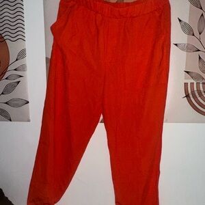 Spring/Summer SHEIN Women's Vibrant Orange Trousers